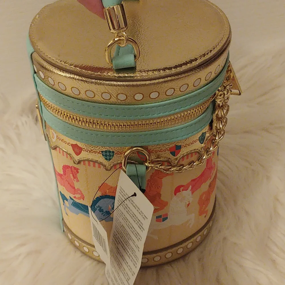 💝FIRM! NWT DISNEY PARKS LOUNGEFLY KING ARTHUR CAROUSEL CROSSBODY (LAST ONE) - Picture 6 of 10
